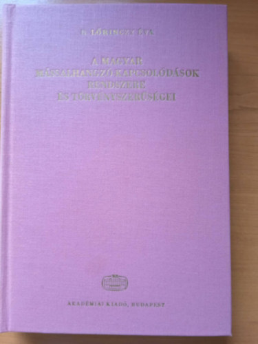 B. L�rinczy �va - A magyar m�ssalhangz�-kapcsol�d�sok rendszere �s t�rv�nyszer�s�gei