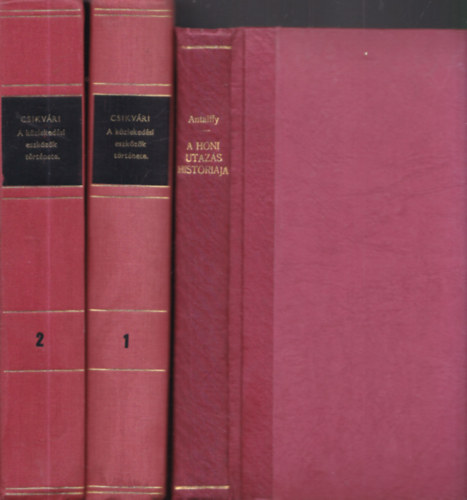 2 db k�zleked�st�rt�neti m� (3 k�tetben): A honi utaz�s hist�ri�ja + A k�zleked�si eszk�z�k t�rt�nete 1-2.