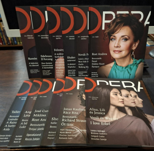 Mesterh�zi G�bor (f�szerk.) - 12 db Opera Magazin (sz�rv�nysz�mok): 2012/2013: 4-5. sz�m, 2013/2014: 9-10. sz�m, 2014/2015: 12., 14-15. sz�m, 2015/2016: 16-17. sz�m, 19. sz�m, 22. sz�m, 2017/2018: 28. sz�m