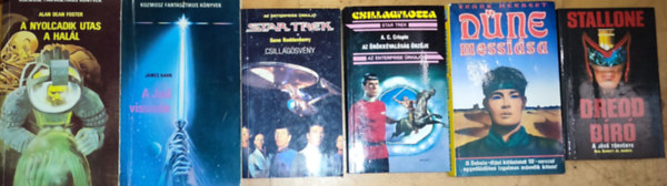 Frank Herbert, Gene Roddenberry, A. C. Crispin, James Kahn, Alan Dean Foster Neal Barrett Jr. - 6db sci-fi reg�ny - N. Barrett Jr.-Dredd b�r�, F. Herbert-A D�ne messi�sa, G. Roddenberry-Csillag�sv�ny, A. C. Crispin-Az �r�kk�val�s�g �rz�je, J. Kahn-A Jedi visszat�r, A. D. Foster-A nyolcadik utas a hal�l