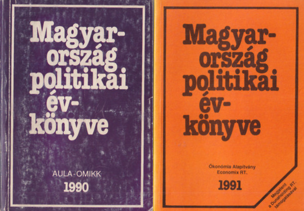 Sndor Pter, Vass Lszl Kurtn Sndor - 2 db politikai vknyv: Magyarorszg Politikai vknye 1991 + Magyarorszg Politikai vknyve 1990
