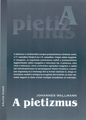 Johannes Wallmann - A pietizmus