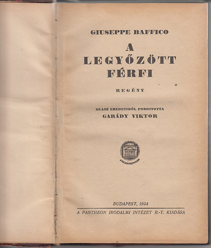 Giuseppe Baffico - A legyőzött férfi