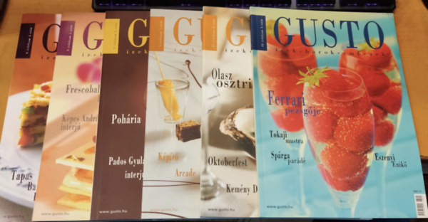 Kővári Zoltán - 6 db Gusto - ízek - borok - emberek (szórványszámok, lapszámok a terméklapon)