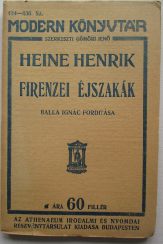 Heinrich Heine - Firenzei jszakk