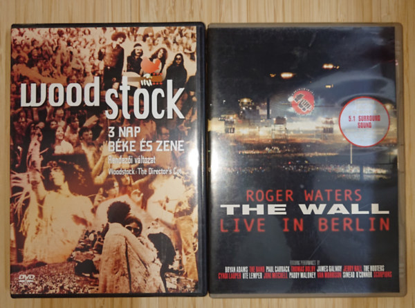 Roger Waters - A popkultúra két meghatározó eseménye DVD-n:Woodstock - 3 nap béke és zene, The Wall - Live in Berlin