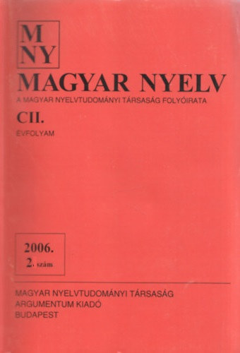 Magyar nyelv 2006/2 (CII.vfolyam)