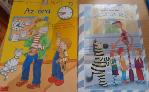 Serdült Erika Irén, Hanna Sörensen - 2 db tanulós mesekönyv:Hanna Sörensen: Az óra; Serdült Erika Irén: Zebránaország (Közlekedési mese gyerekeknek)