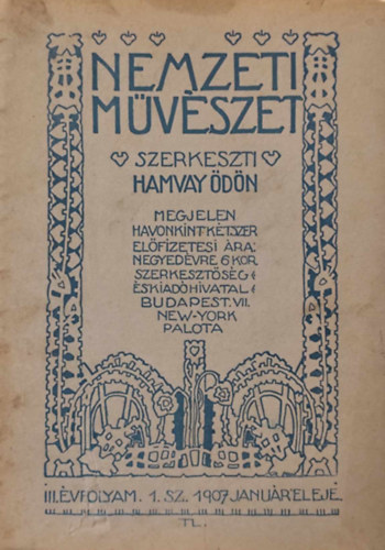 Hamvay Ödön - Nemzeti Művészet III. évf. 1. sz 1907. január eleje