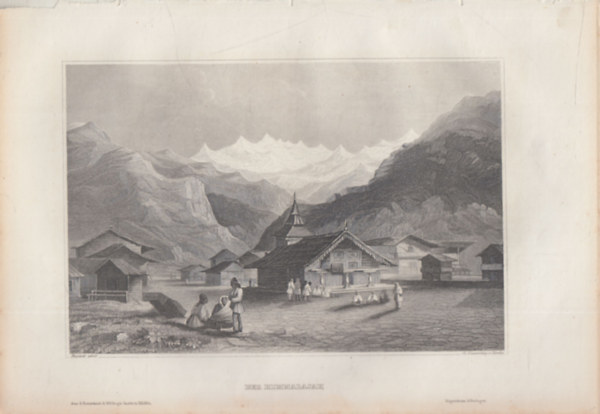 Der Himmalajah (A Himalja-hegysg, zsia) (16x23,5 cm lapmret eredeti aclmetszet, 1856-bl)