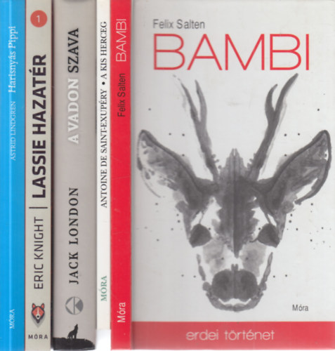 Antoine de Saint-Exupry, Jack London, Eric Knight, Astrid Lindgren Felix Salten - 5 db. klasszikus ifjsgi regny (Bambi + A kis herceg + A vadon szava + Lassie hazatr + Harisnys Pippi)