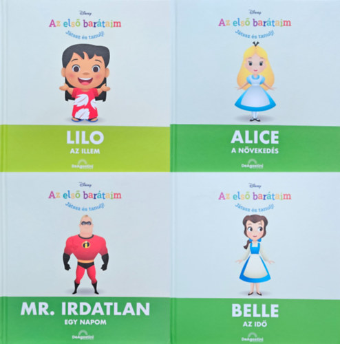 4 db a Disney - Az első barátaim - Játssz és tanulj! sorozatból: Az illem + A növekedés + Egy napom + Az idő (77., 78., 79., 80. rész)