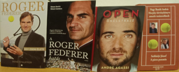 Simon Graf, Agassi Andre Ren Stauffer - A tenisz s tenisz nagyjai knyvcsomag / Roger Federer, Open - Andre Agassi, Murphy trvnyknyve - a Pros peremn