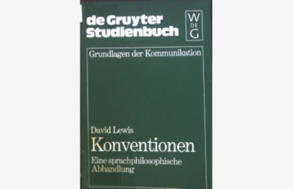David Lewis - Konventionen - Eine sprachphilosophische Abhandlung - �rtekez�s a nyelvfiloz�fi�b�l