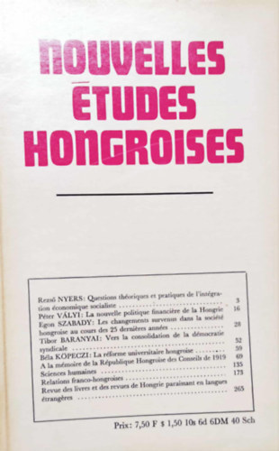 Fodor Istv�n - Nouvelles �tudes hongroises