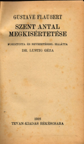 Gustave Flaubert - Szent Antal megksrtse