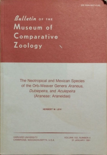 Herbert W. Levi - The Neotropical and Mexican Species of the Orb-Weaver Genera Araneus, Dubiepeira, and Aculepeira (Araneae: Araneidae)