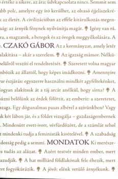 Czak� G�bor - Mondatok