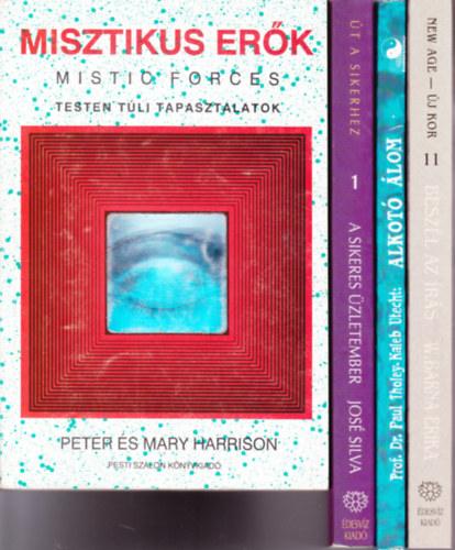 4 db knyv ezotria/occultizmus tmban: Misztikus erk. Testen tli tapasztalatok + Silva:A sikeres zletember + Alkot lom. lomkontroll + Beszl az rs