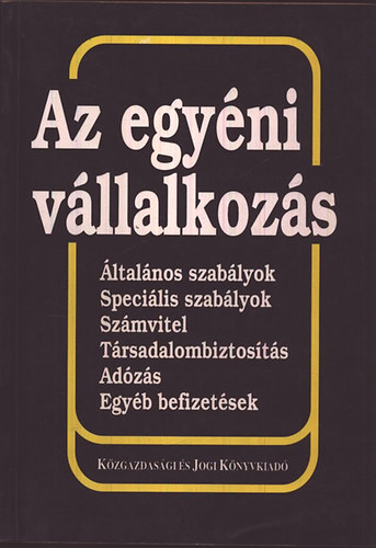 Az egyéni vállalkozás