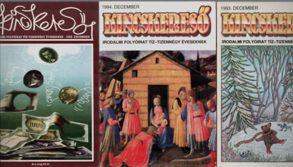 Simai Mih�ly - 3 db Kincskeres�-Irodalmi foly�irat t�z-tizenn�gy �veseknek 1993/dec, 1994/dec, 1995/dec. sz�mok.