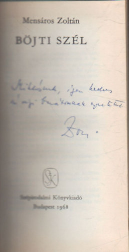 Mens�ros Zolt�n - B�jti sz�l