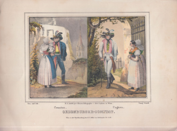 Soproni npviselet, XIX. szzad- sznes litogrfia (knyomat)