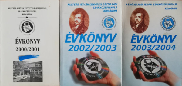 3 darab Évkönyv Kultsár István Szakközépiskola Komárom (2000/2001, 2002/2003, 2003/2004)