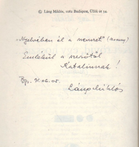 Láng Miklós - Két rövid , egy hosszú... ( Meditáció )
