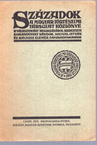 ismeretlen - Sz�zadok Propaganda f�zet