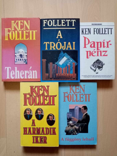 Ken Follett - Ken Follett knyvcsomag (5 db) Tehern / A trjai / Paprpnz / A harmadik iker / A fggny lehull