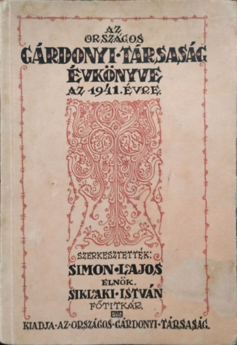 Orszgos Grdonyi Trsasg - Az Orszgos Grdonyi Trsasg vknyve az 1941. vre