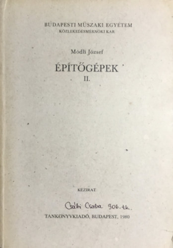 M�dli J�zsef - �p�t�g�pek II.