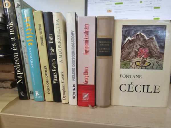 Jean-Pierre Castelnau -Margaret Mitchell- James Morgan- Theodore Dreiser- Méhes György- Dymphna Cusack- Vicki Baum- Georg Ebers- Theodore Dreiser- Theodor Fontane (vagy Castelor) - KÖNYVMENTŐ AJÁNLAT 10db regény: Napóleon és a nők + Elfújta a szél + Matisse nyomában + Jennie, te édes + Emmi + A megperzselt fa + Helene doktorkisasszony + Egyiptomi királylány + Amerikai tragédia + Cécile