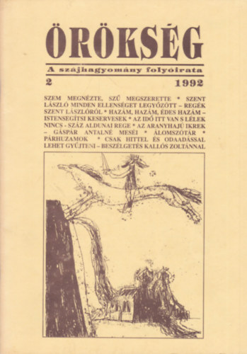 Örökség - A szájhagyomány folyóirata 1992/2.