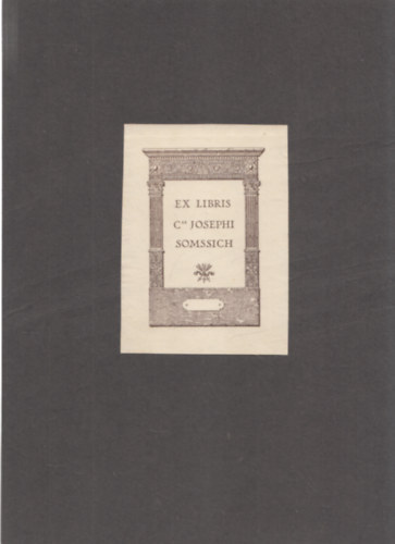Ex Libris - Somssich J�zsef (1864-1941) (eredeti nyomat)