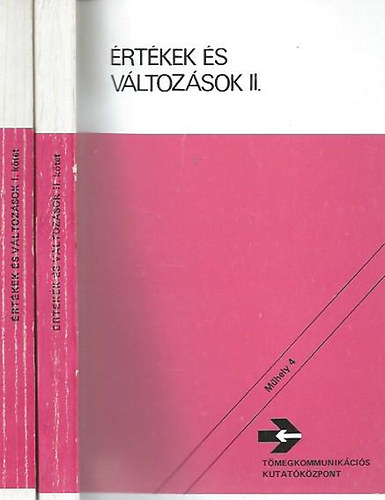 Hopp�l Mih�ly-Szecsk� Tam�s szerk. - �rt�kek �s v�ltoz�sok I-II.