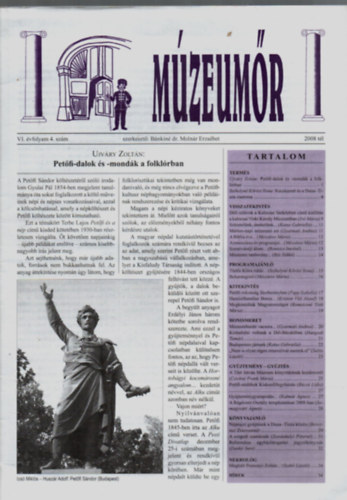 Bnkin Molnr Erzsbet - Mzeumr VI. vfolyam 4. szm. - (2008 tl)
