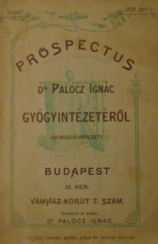 D. Palcz Ignc - Prospectus Dr. Palcz Ignc gygyintzetbl