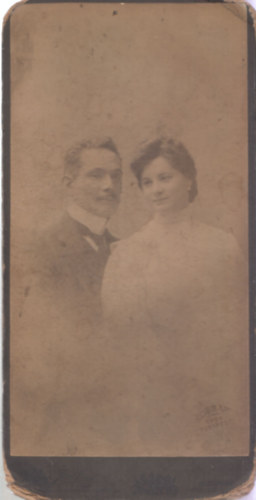 Kossak J�zsef: Ismeretlen p�r (10,5x21 cm) (kabinetfot�)