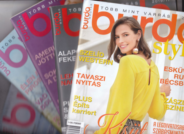 5 db Burda Style Kreatv Trendmagazin/Tbb mint varrs: 2018/7 + 2019/8 + 2019/10 + 2019/11 + 2020/03 (magyar nyelvek)