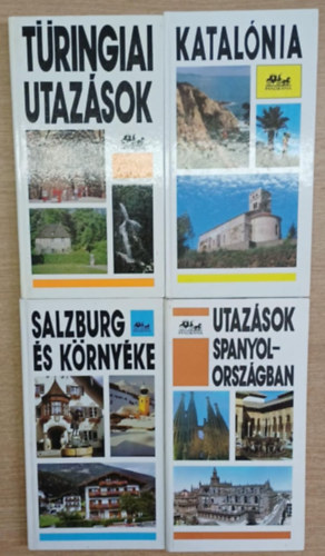 Lindner L�szl�, Bede B�la, Lempert M�rta, Moldov�nyi �kos, Verz�r Istv�n - 4 db a Panor�ma �tk�nyvek sorozatb�l: T�ringiai utaz�sok - Katal�nia - Salzburg �s k�rny�ke - Utaz�sok Spanyolorsz�gban