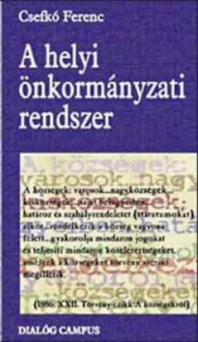 Csefkó Ferenc - A helyi önkormányzati rendszer