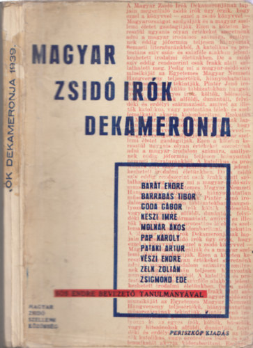 Magyar zsid� �r�k dekameronja (S�s Endre bevezet� tanulm�ny�val)