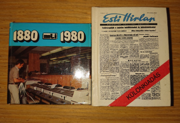 2 minikönyv a sajtóról: Esti Hírlap - Különkiadás, Az MTI 100 éve /1880-1980/