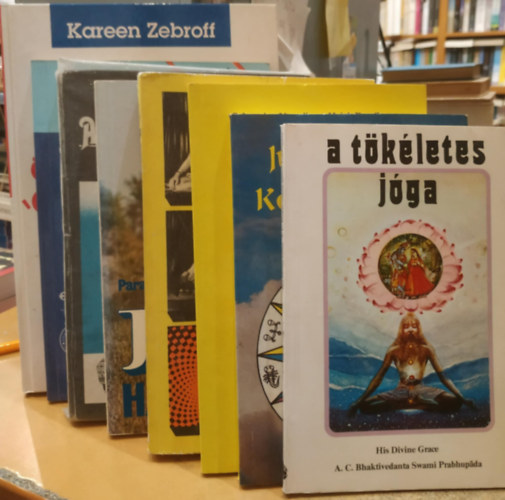 A. C. Bhaktivedanta Swami Prabhupda, Haich Erzsbet, Dely Kroly, Krtyikn Benke Etka, Dr. Weninger Antal, Kareen Zebroff Judy Ananda - 8 db Kozmo-jga; A tkletes jga; Sport s jga; Jga (Dely); Llegznk s lteznk; Jga haladknak; Az id partjn; Jga mindenkinek