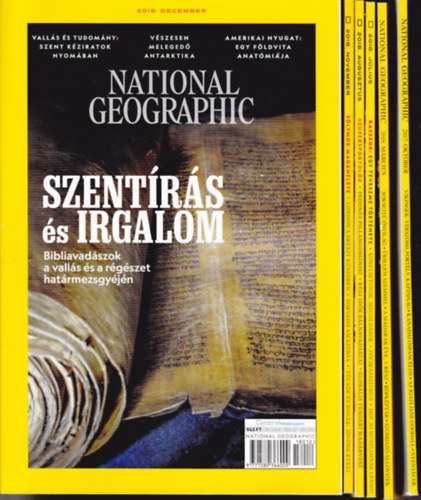 7 db National Geographic - magyar nyelv�ek (sz�rv�nysz�mok. �ssz.: 6 db): 2017.okt�ber + 2018.m�rcius + 2018.j�l-aug. + 2018. okt.-nov-dec.