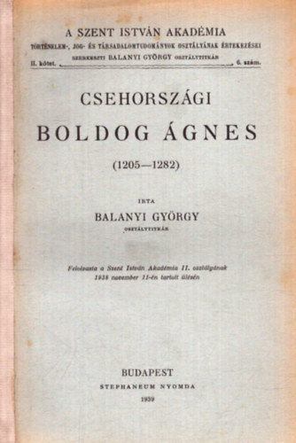 Balanyi György - Csehországi Boldog Ágnes (1205-1282)