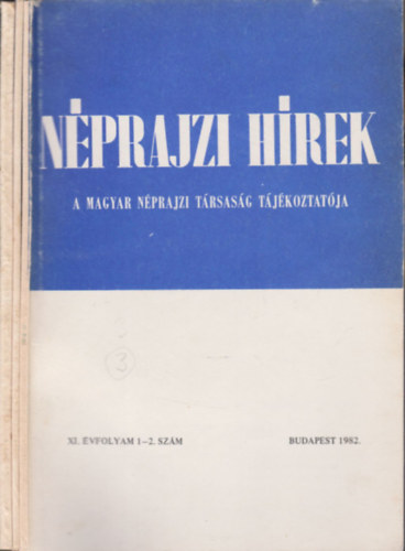 Néprajzi hírek 1982/1-6. (teljes évfolyam, 3 kötetben)