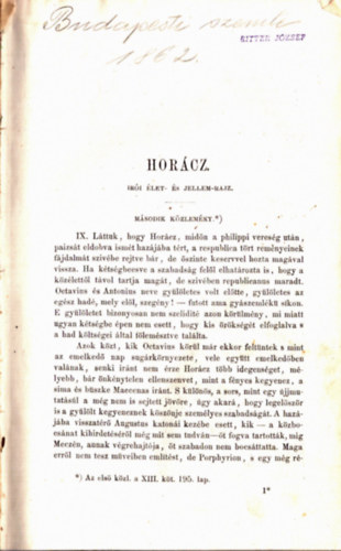 Csengery Antal  (szerk) - Budapesti szemle 14. ktet (1862)